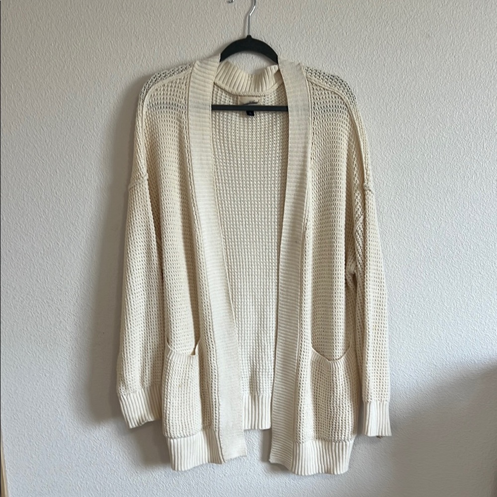 Cozy Cream Open-Front Sweater